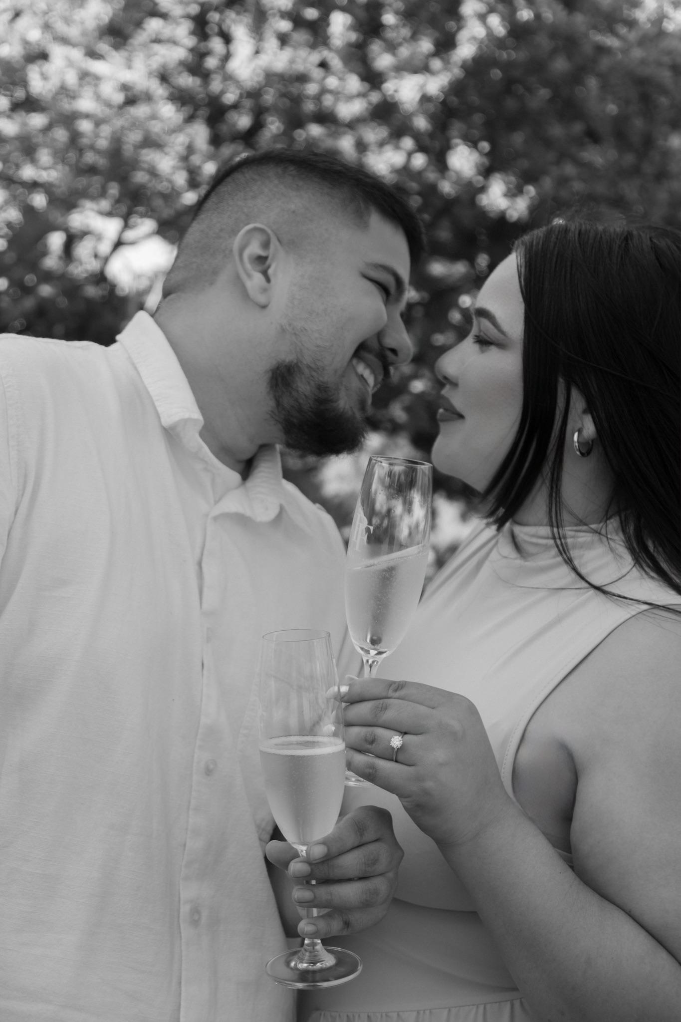 Robyn and Jared sharing an intimate moment